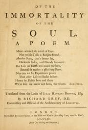 Tapa de Of the immortality of the soul