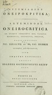 Tapa de Oneirocritica