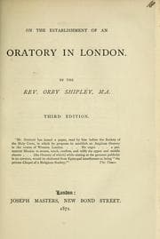 Tapa de On the establishment of an oratory in London