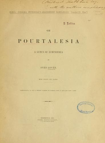 Tapa de On Pourtalesia