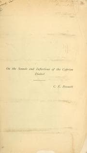 Tapa de On the sounds and inflections of the Cyprian dialect
