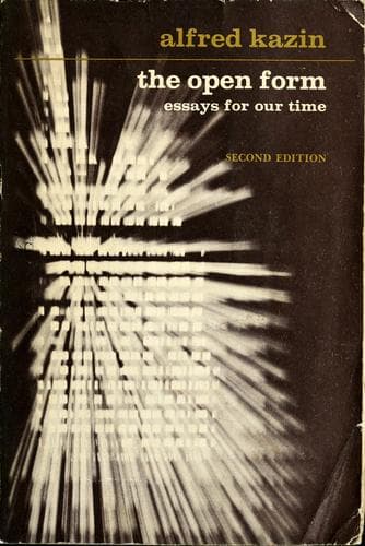 Tapa de The open form: essays for our time