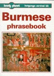 Tapa de Lonely Planet Burmese Phrasebook