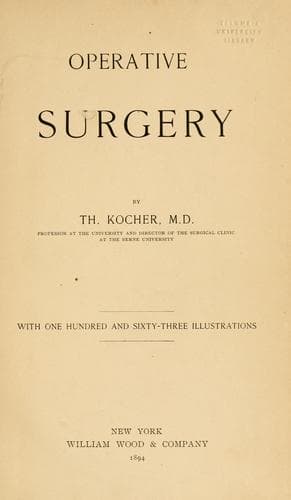 Tapa de Operative surgery