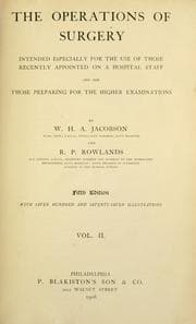 Tapa de The operations of surgery