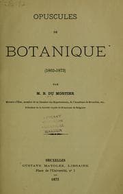 Tapa de Opuscules de botanique (1862-1873)