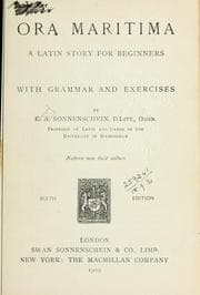 Tapa de Ora maritima, a Latin story for beginners, with grammar and exercises