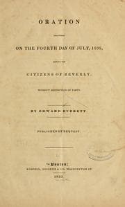 Tapa de Oration delivered on the fourth day of July, 1835, before the citizens of Beverly, without distinction of party