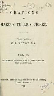 Tapa de The orations of Marcus Tullius Cicero, literally translated by C.D. Yonge