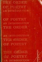 Tapa de The order of poetry