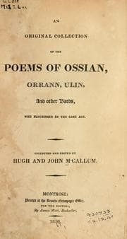 Tapa de An original collection of the poems of Ossian, Orrann, Ulin, and other bards