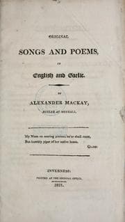 Tapa de Original songs and poems in English and Gaelic