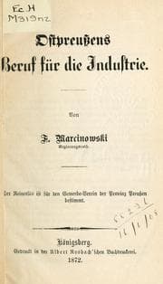 Tapa de Ostpreuszens Beruf für die Industrie