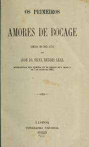 Tapa de Os primeiros amores de Bocage