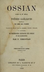 Tapa de Ossian, barde du troisième siècle : poèmes gaëliques