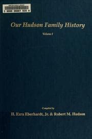 Tapa de Our Hudson family history