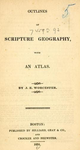 Tapa de Outlines of Scripture geography