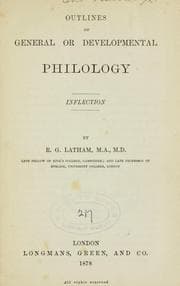 Tapa de Outlines of general or developmental philology