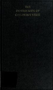 Tapa de The Oxford book of children's verse