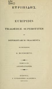 Tapa de Tragoediae superstites et deperditarum fragmenta