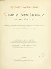 Tapa de The Palestinian Syriac lectionary of the Gospels