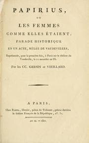Tapa de Papirius, ou, Les femmes comme elles étaient