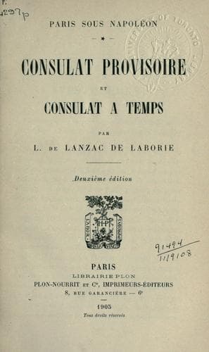 Tapa de Paris sous Napoleon
