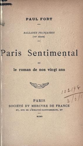 Tapa de Paris sentimental