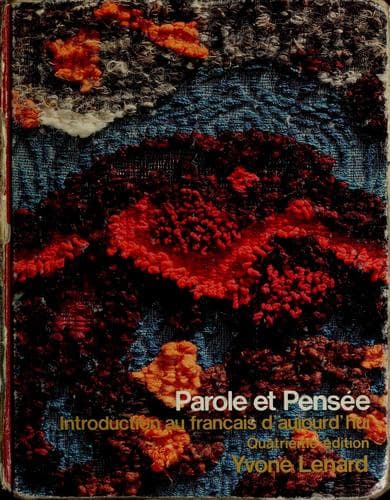 Tapa de Parole et pensée