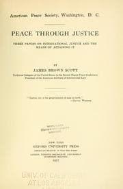 Tapa de Peace through justice