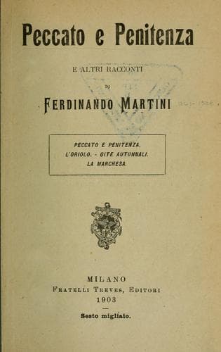 Tapa de Peccato e penitenza, e altri racconti