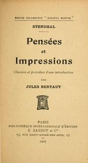 Tapa de Penseés et impressions