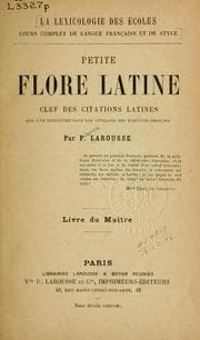 Tapa de Petite flore latine