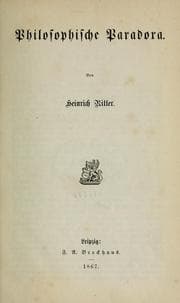Tapa de Philosophische Paradoxa