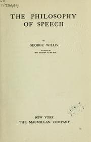 Tapa de The philosophy of speech