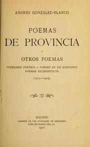 Tapa de Poemas de provincia y otros poemas