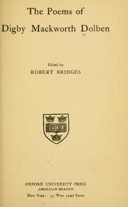 Tapa de The poems of Digby Mackworth Dolben