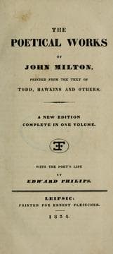 Tapa de The poetical works of John Milton, printed from the text of Todd, Hawkins and others