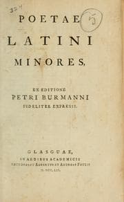 Tapa de Poetae Latini minores