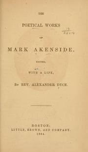 Tapa de The poetical works of Mark Akenside