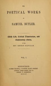 Tapa de The poetical works of Samuel Butler
