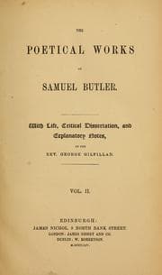 Tapa de The poetical works of Samuel Butler