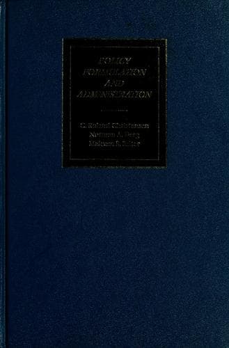 Tapa de Policy formulation and administration