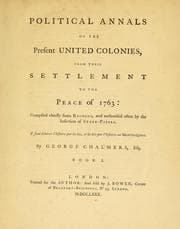 Tapa de Political annals of the present united colonies, from their settlement to the peace of 1763