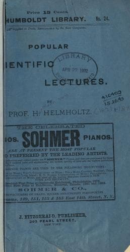 Tapa de Popular scientific lectures.