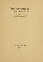 Tapa de The portraits of Albert Gallatin