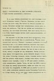 Tapa de Prawdy i przypuszczenia na temat rodowodów literackich w krgu kultury kaszubskiej i pomorskiej