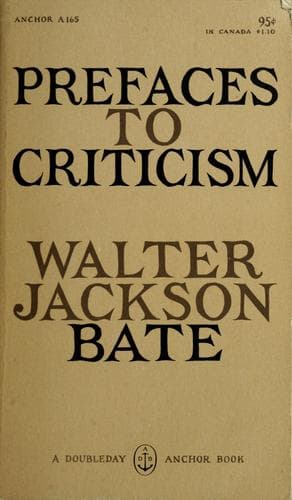 Tapa de Prefaces to criticism.