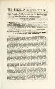 Tapa de The President's usurpations