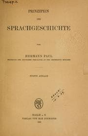 Tapa de Principien der Sprachgeschichte